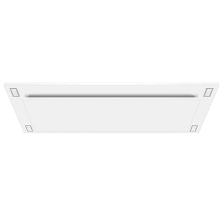 Victory 36in 600 CFM Flush Ceiling Mount Range Hood, Dimmable LED Lights, Wall-Switch Controls, Matte White Sunset-WH