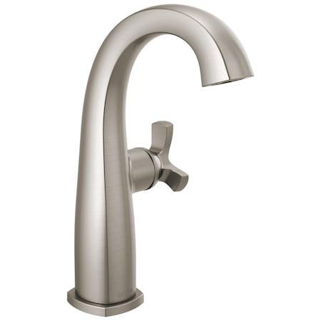 Delta Stryke Single Handle Mid-Height Bathroom Faucet, 6.63 in, Lumicoat Stainless 6776-SS-PR-DST