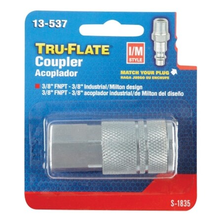 Tru-Flate 0.37 in. Coupler C26 Steel IndustrialMilton T2F-13537