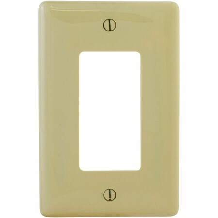 Hubbell Wiring Device-Kellems WallPlate, Decorator-Rocker, Ivory, Nylon NPJJ26I