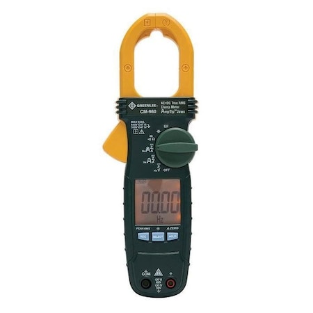 Greenlee Clamp Meter, LCD, 600 A CM-960