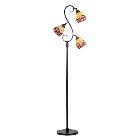 Jonathan Y Walker Tiffany-Style 70.5" Multi-Light LED Floor Lamp, Bronze JYL8013A