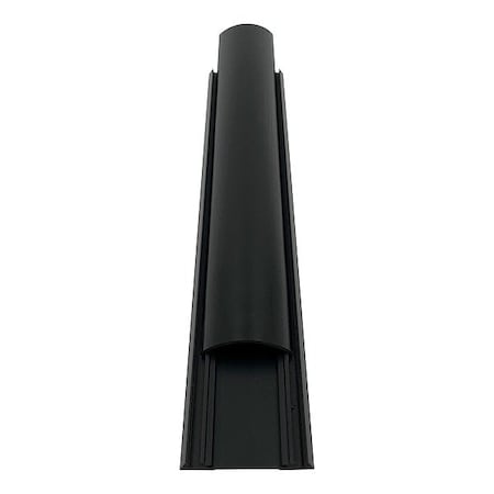 Electriduct Cable protector, 5 ft L, 1 5/8 in W, 1 Channel, Plastic, Black CSX-PR-SM-60-BK