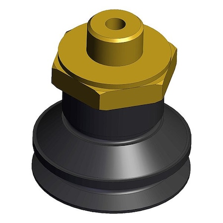 Smc Vertical Vacuum Inlet, Black, Bellows Pad ZP3-T13BN-A5