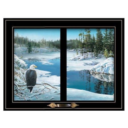 Homeroots The Lookout 4 Black Framed Print Wall Art 406250