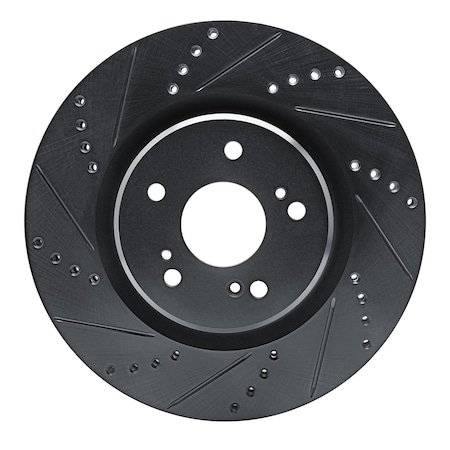 Dynamic Friction Co DFC Brake Rotor - Drilled and Slotted - Black 633-58032L