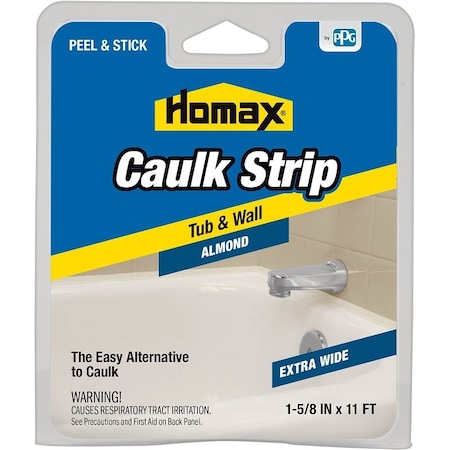 Homax Caulking Strip, Almond, 120 deg F, 158 in W X 11ft L 2403