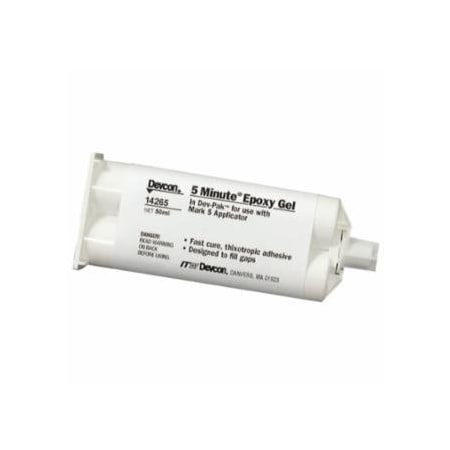 Devcon 5 Minute Epoxy Gel, 50 mL, Cartridge, Amber/Opaque, 12PK 230-14265