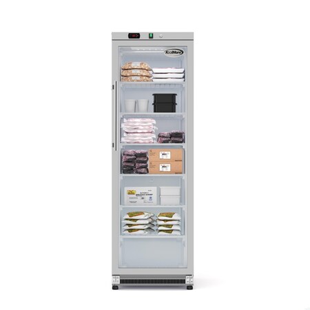 Koolmore 12 Cu. ft. Commercial Freezer with Glass Door in Stainless Steel - Manual Defrost KM-FMD12SGD KM-FMD12SGD