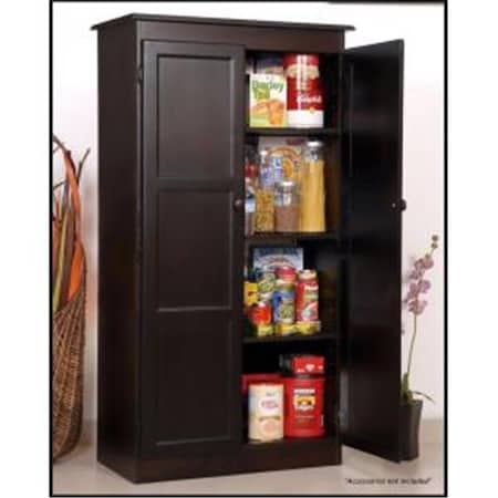 Convenience Concepts KT613-E Multi-use Storage Cabinet, Espresso Finish 4 Shelves HI481862