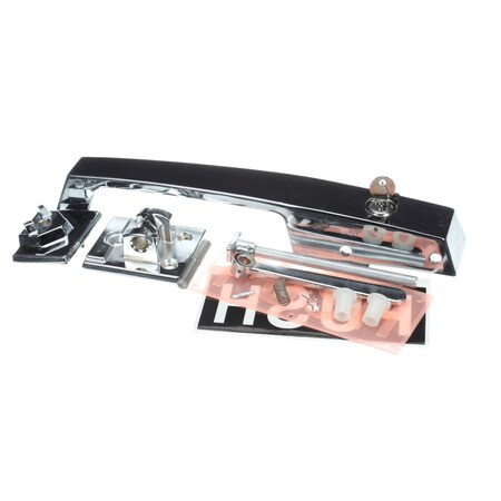 Kason Handle with Lever Turn Release and Cylinder Lock, Polished Chrome, Walk-In 11236C00005