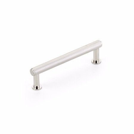 Schaub 4in Center to Center Pub House Knurled Cabinet Pull Polished Nickel Finish 5004-PN