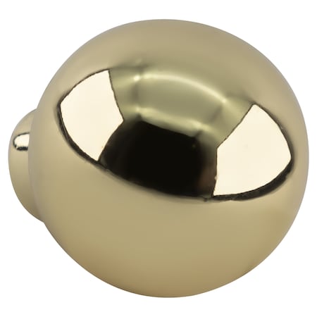 Brixwell Traditional Round Kitchen Cabinet Knob 1-1/4 in Dia Polished Brass BXB374603