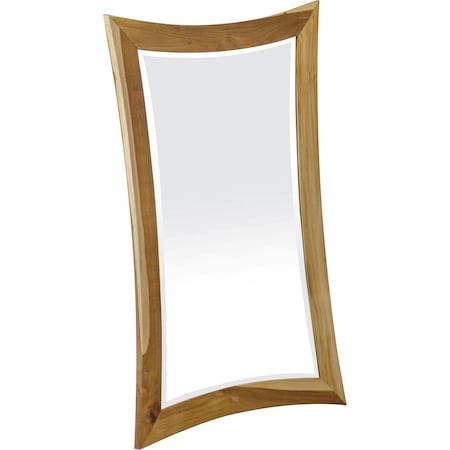 Homeroots 35" Brown Abstract Wood Framed Bathroom Vanity Mirror 376660