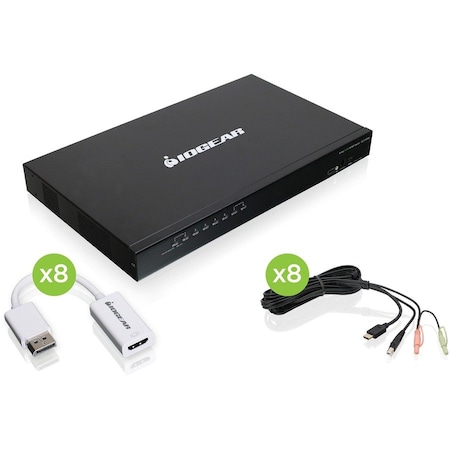 Iogear 8-PORT USB PS2 HD & DISPLAYPORT TAA COMPLIANT GCS1808HDPKITU