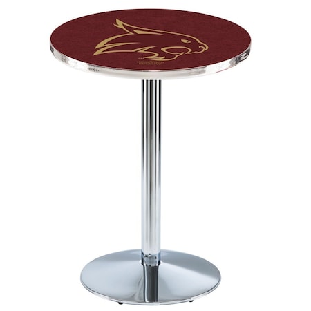 Holland Bar Stool Co 36" Chrome Texas State Pub Table, 36" dia. Top L214C3636TexsSt