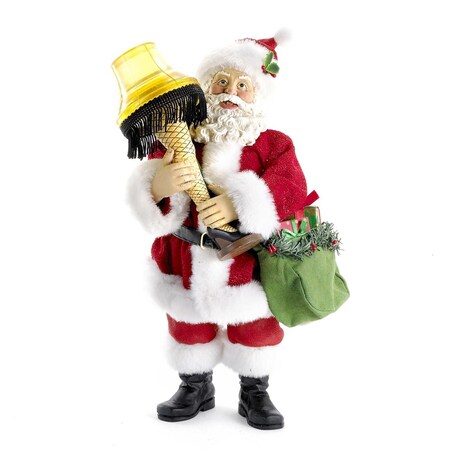 Kurt S. Adler LED Santa with Leg Lamp Table Decor 10 in. CS5154