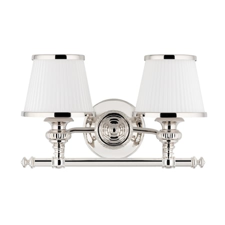 Hudson Valley Lighting Milton 2 Light Bath And Vanity 15.5 In. Polished Nickel 2002-PN