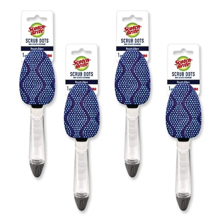 Scotch-Brite Scrub Dots Non-Scratch Dishwand, Blue, PK4, 4PK 690-4