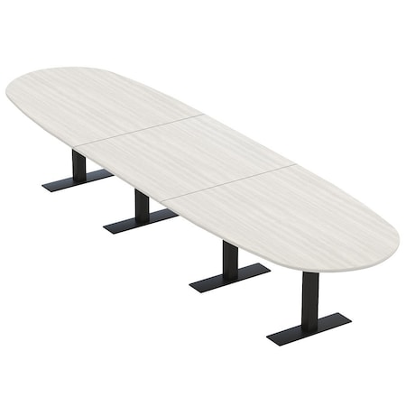 Skutchi Designs 16ft Boval Conference Table With Power | Harmony Series | 16 Person Meeting Room Table HAR-BOVL-48X192-T.BK-WA7976-NA