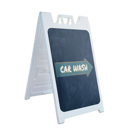 Signmission Food, A-Frame & 2 Sign Inserts, Heavy-Duty Plastic Frame SBHD-C-2436-30376