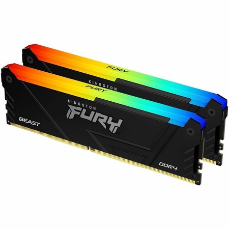 Kingston 64GB 3200MT/S DDR4 CL16 DIMM (KIT OF 2) FURY BEAST RGB KF432C16BB2AK2/64