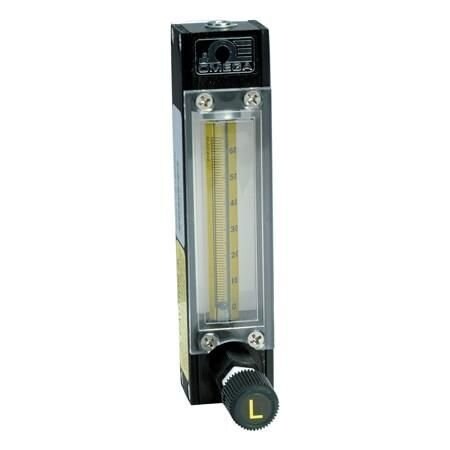Omega Variable Area Flow Meter w/150 mm Flow Tube, 4151.2 SCCM to 41512 SCCM Air, 128.8 SCCM to 1288 SCCM FL-3440ST