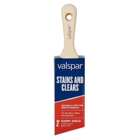 Valspar Stains and Clears Stain Paint Brush, 2 in W, Angle Brush, Polyester Bristle 882567350