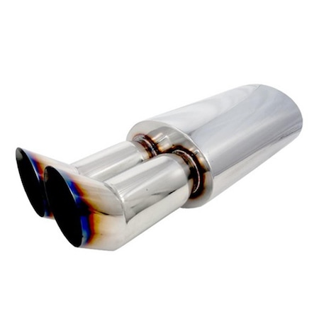 Overtime Dual 3 Muffler with Burnt Tip for All 6 x 10 x 24 in. OV3201478