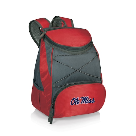 Picnic Time Family Of Brands NCAA Ole Miss Rebels PTX Backpack CoolerRed with Gray Accents 633-00-100-374-0