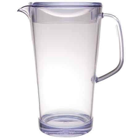 Service Ideas Cold Beverage Pitcher with Lid, 64 Ounces, 1.9 Liter, BPA-free, Clear 10-00403-000