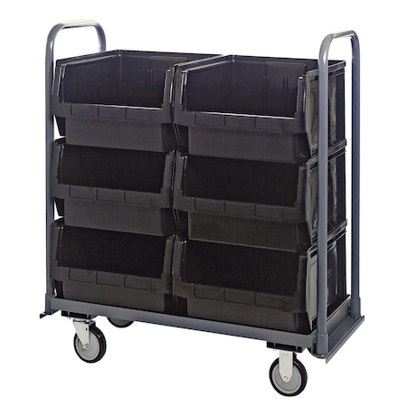 Quantum Storage Systems MAGNUM TOTE TRUCK 30 X 42 WITH BINS BLACK MTT-3042-743BK