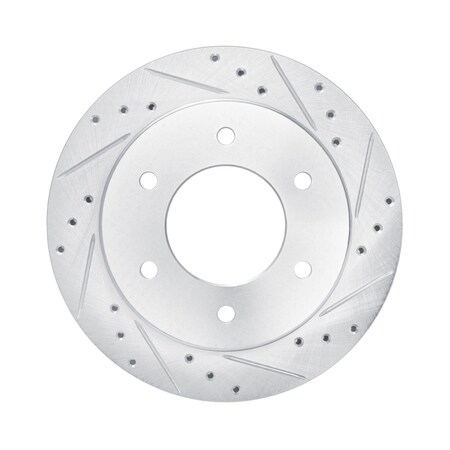 Dynamic Friction Co DFC Brake Rotor - Drilled and Slotted - Silver 631-54276R