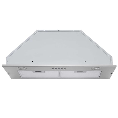 Victory 30-Inch 600 CFM Insert Range Hood in Stainless Steel, LED Lighting Q1-30