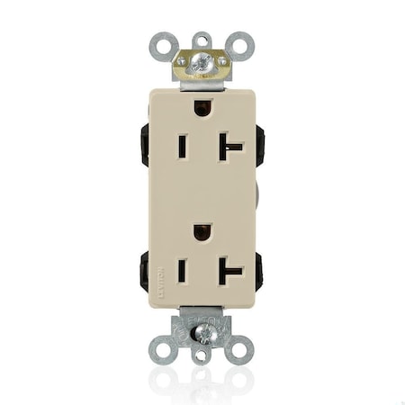Leviton Straight Blade Receptacle, 5-20R, 20 A, 125V AC, Flush Mount, Self-Grounded M1636-I