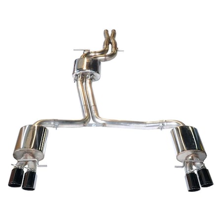 Superjock 102 mm Touring Edition Exhaust System Silver Tips for Audi B8.5 S4 3.0T - Chrome SU1485030