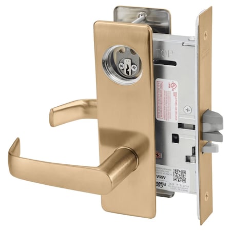 Corbin Russwin Storeroom or Closet Mortise Lock, NS Lever, M Escutcheon, Satin Bronze ML2057 NSM 612 LC