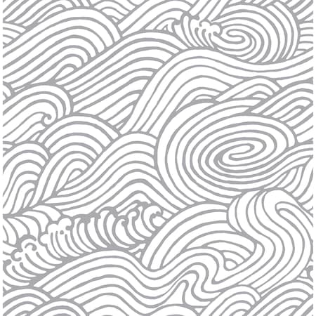 A-Street Prints Mare Grey Wave Wallpaper 2744-24131