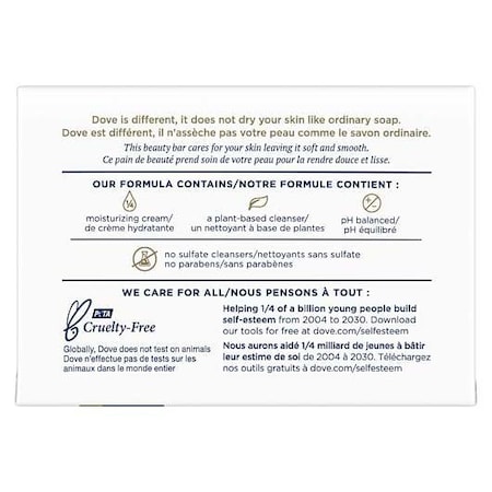 Dove White Bar Soap, 3.75 Ounce, 4 bars, 18PK 61140