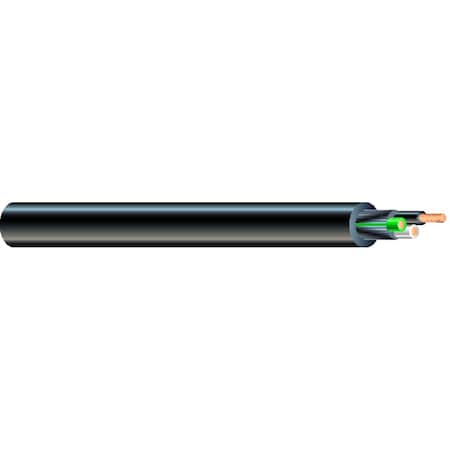 Southwire Multi-Conductor Cable, SEOOW, 18 AWG, 2 C, Black, TPE, Stranded, 600V, Indoor/Outdoor, 250 ft 55056003