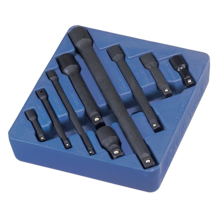 Genius Tools 9PC 1/4, 3/8 & 1/2in Dr. Impact Extensions Set IE-2349