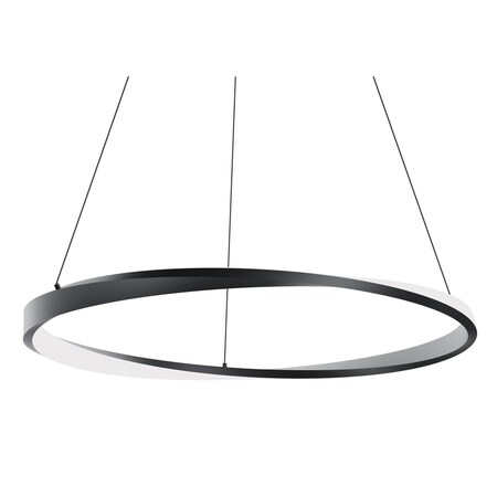 Afx Oberon - 40in Single LED Pendant - 40W - Black OBRP40LAJUDBK