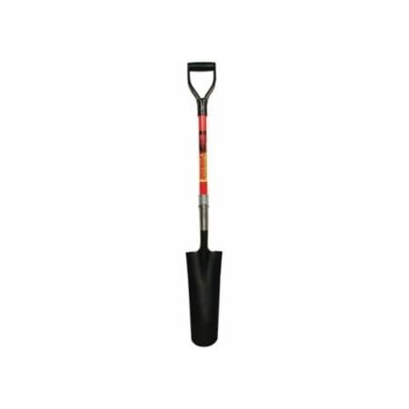 Razor-Back Drain Spade, 16 in L x 4.75 in W Round Blade, 30 in Fiberglass Poly D-Grip Handle 760-47604