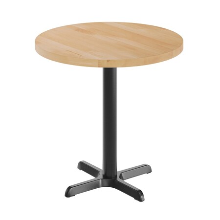 Flash Furniture Bennett 30 in Round Solid Wood Commercial Indoor Tabletop in Natural with 22 in x 22 in Table Height GSF-RD30-NAT-T2222-GG