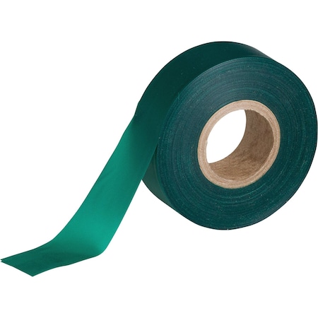 Brady Flagging Tape, Plastic, Green, 1.188in x 300ft, 300PK 58343