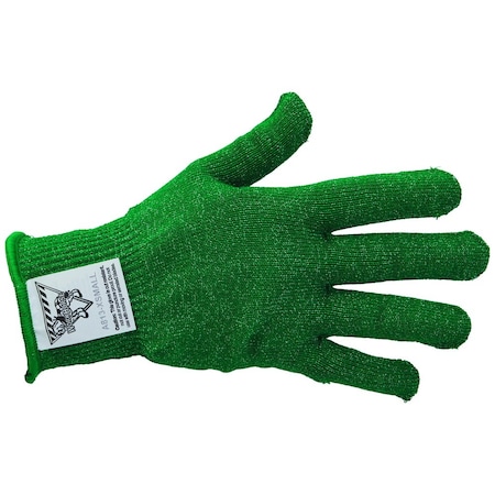 Workhorse Color-Coded Cut-Resistant Hand Protection Gloves, FDA-Compliant, A8, 13 Gauge WH A513-GRN-XSM
