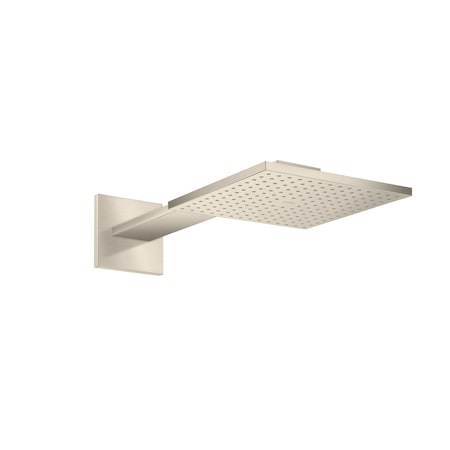 Axor ShowerSolutions Showerhead 250 Square 2- Jet with Showerarm Trim, 1.75 GPM in Brushed Nickel 35311821