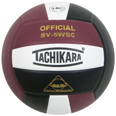 Tachikara Tachikara SV5WSC.CWB Sensi-Tec Composite High Performance Volleyball - Cardinal-White-Black SV5WSC.CWB