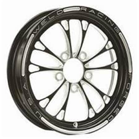 Weld Racing 17 x 2.25 in. Anglia Spindle Mount Aluminum V-Series 2.0 Wheel - Black Anodize WEL84B-17000