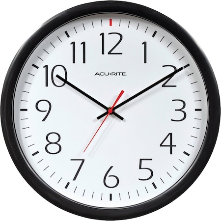 Acurite Set & Forget Office Wall Clock 46027